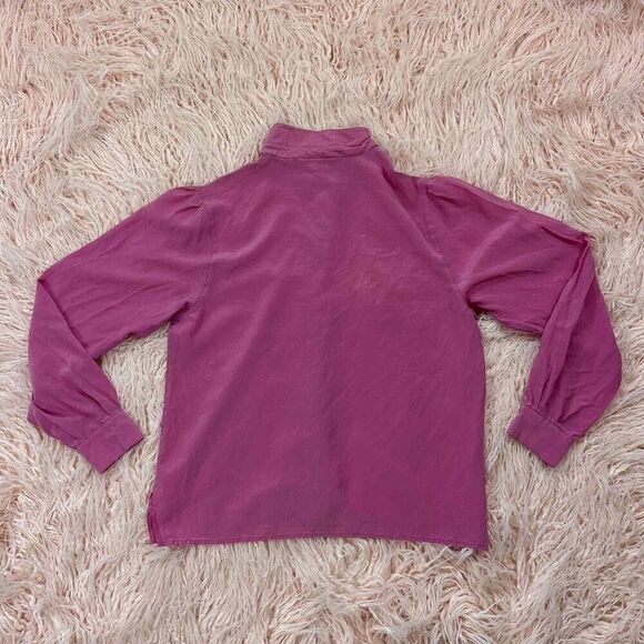 Women's Vintage Size 12 Pink Blouse - Picture 4 of 4
